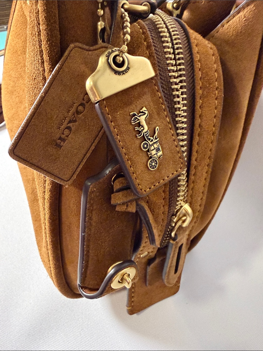 Coach Rogue 31 in Warm Brown Suede - Picture 6 of 9